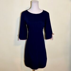 Reaction by Kenneth Cole Women's Navy Blue w/ Pink Piping Sheath Dress, SZ 10